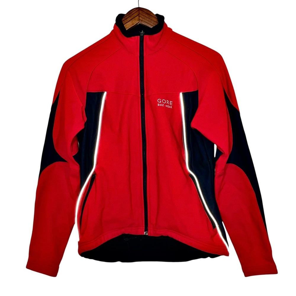 Gore Bike Wear Cycling Fleece Lined Soft Shell Windstopper Jacket Size Small